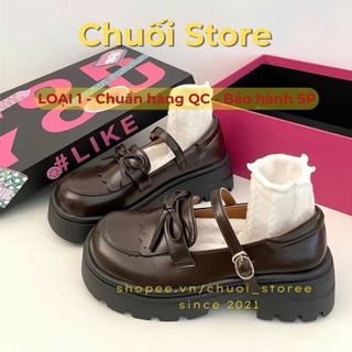 Giày Oxford nữ da PU tổng hợp dệt vải đế cao su trẻ trung tinh tế thời trang tiểu thư