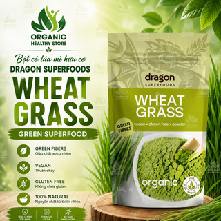 Bột cỏ lúa mì hữu cơ Dragon Superfoods organic wheatgrass 150gr