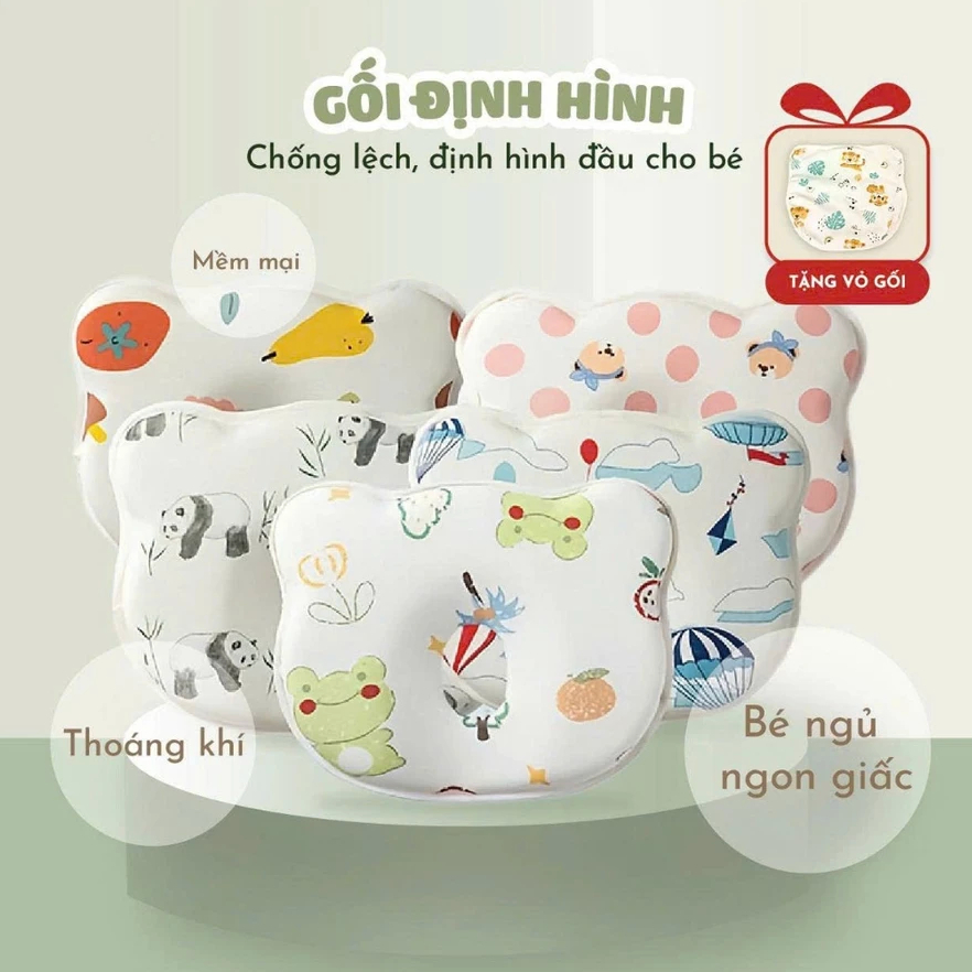 Gối silicon cho bé sơ sinh đa năng, chống bẹp đầu, định hình đầu, chất liệu êm ái, thoáng mát MB07
