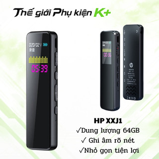 Máy ghi âm chuyên dụng HP XXJ1 64GB lọc âm chống nhiễu cao cấp, máy ghi âm mini bỏ túi loa ngoài màn hình LCD 2026 1
