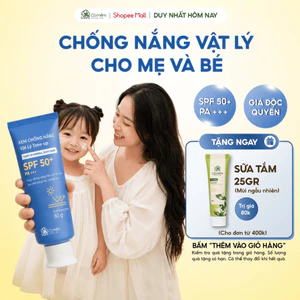 Kem Chống Nắng Vật Lý Nâng Tông Tone Up SPF50 PA+++ Chống Nắng Dưỡng Sáng Bảo Vệ Da Cho Da Nhạy Cảm Cỏ Mềm 60g