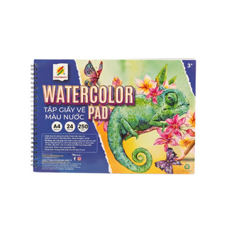 Tập Giấy Vẽ Màu Nước Cao Cấp Size A3/A5 Vân Giấy Bám Màu - Colormate