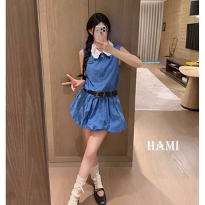 Váy MM xanh bí cổ ren hoa #sieucapp