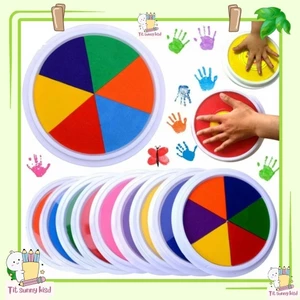 🎨 KHAY MỰC IN DẤU VÂN TAY 6 MÀU ĐA NĂNG CHO BÉ SÁNG TẠO 🌈Sắc màu rực rỡ🥳