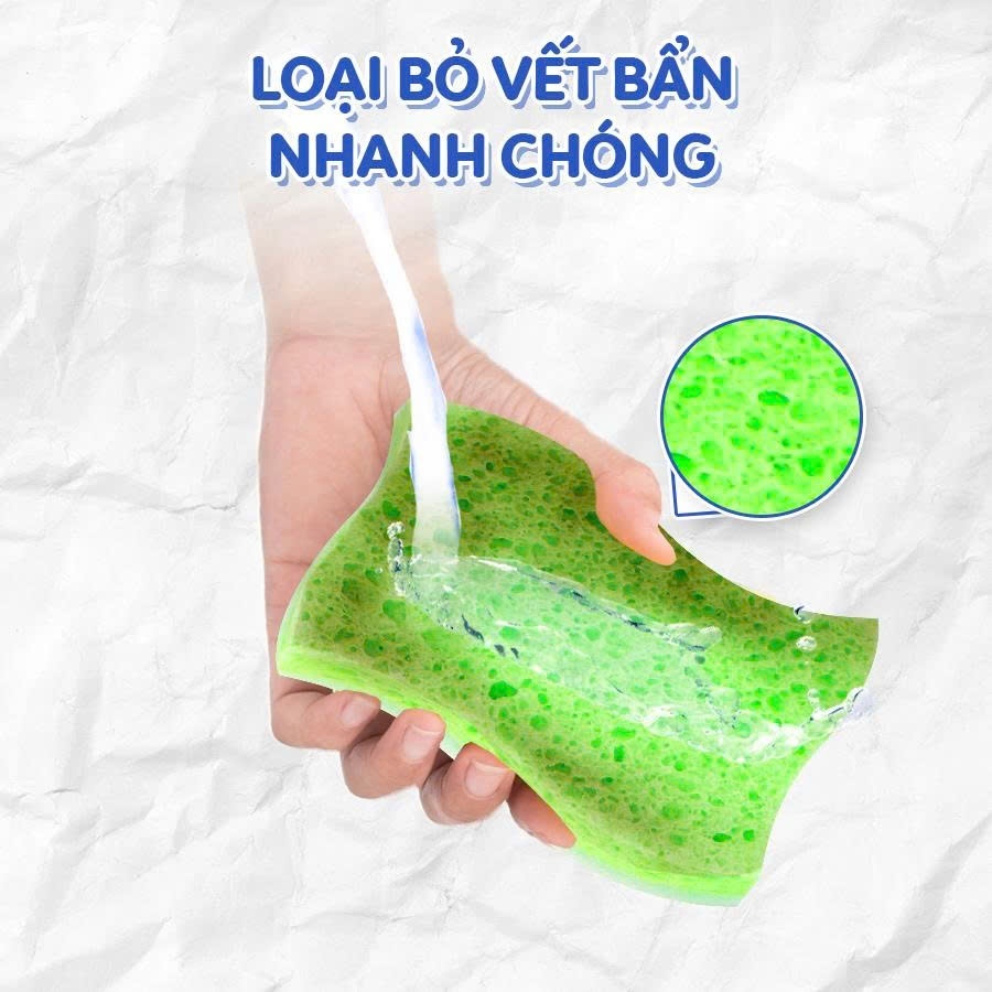 [SVIP] COMBO 3 Miếng rửa chén bột gỗ MyJae dễ dàng đánh bay dầu mỡ (3 miếng/gói)