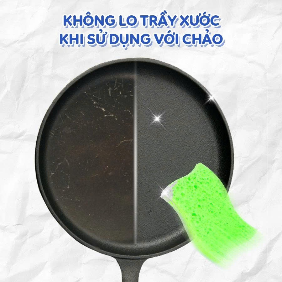 [SVIP] COMBO 3 Miếng rửa chén bột gỗ MyJae dễ dàng đánh bay dầu mỡ (3 miếng/gói)
