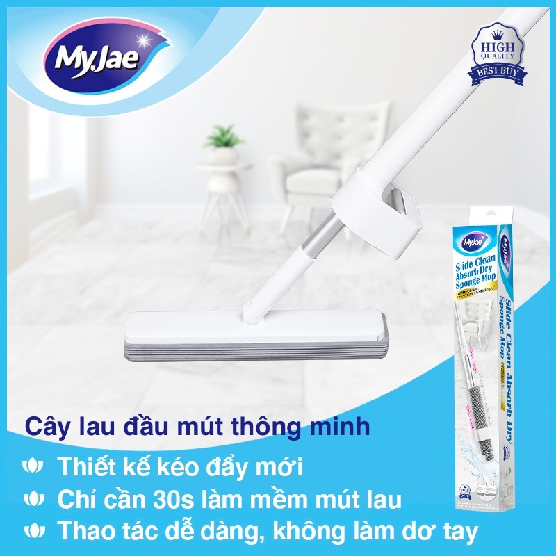 [SVIP] Cây Lau Nhà MyJae Đài Loan Dạng Mút Xốp PVA Thông Minh Lau Sàn Siêu Hút Nước
