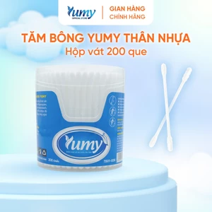 Combo 10 hộp Tăm bông YUMY 200 que tăm bông 2 đầu đa năng, không xơ bông, vệ sinh tai mũi (TB01-026)