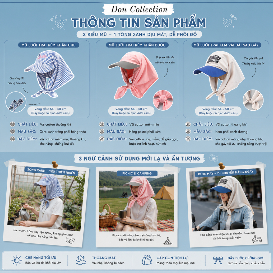 Mũ Lưỡi Trai Unisex, Nón Cột Khăn Form Cứng Cáp Chống Nắng Nhiều Mẫu Nhiều Màu Phong Cách Hàn Quốc - Mã MLT03