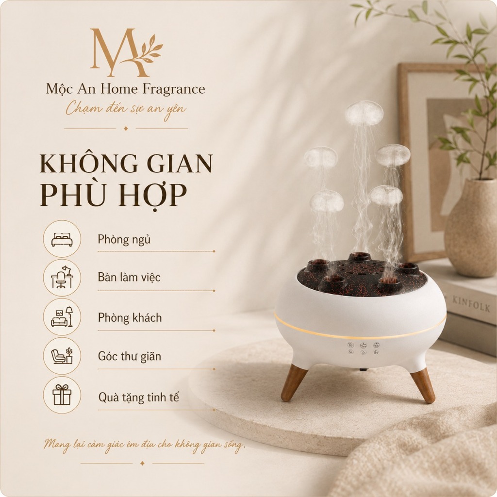 Máy khuếch tán tinh dầu UFO V80 250ml | Máy phun sương cảm biến theo nhạc, LED 7 màu, có remote