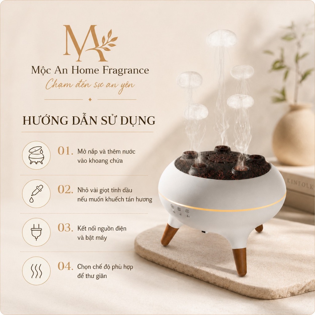 Máy khuếch tán tinh dầu UFO V80 250ml | Máy phun sương cảm biến theo nhạc, LED 7 màu, có remote