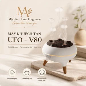 Máy khuếch tán tinh dầu UFO V80 250ml | Máy phun sương cảm biến theo nhạc, LED 7 màu, có remote