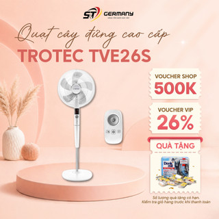 HCM Quạt cây đứng Trotec TVE26S, 5 chế độ hoạt động, tiết kiệm điện, độ ồn thấp có điều khiển từ xa GST