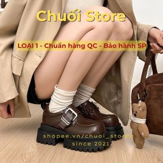 Giày oxford nữ da PU tổng hợp dệt vải đế cao su cao cấp đáng yêu thoải mái vừa vặn