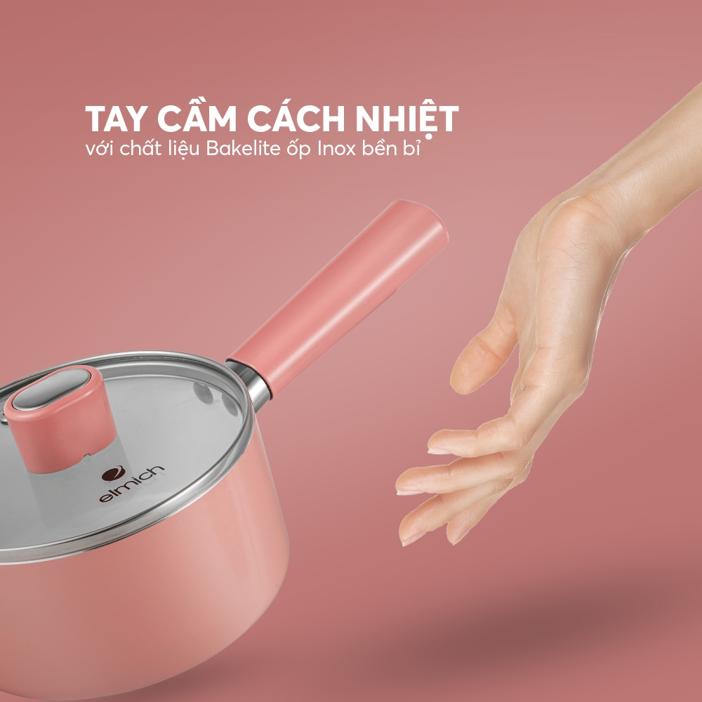 [SVIP] Bộ Nồi Chảo Chống Dính Ceramic Elmich Baby (Quánh & Chảo Size 16cm, Đáy Từ Tổ Ong) | BigBuy360 - bigbuy360.vn