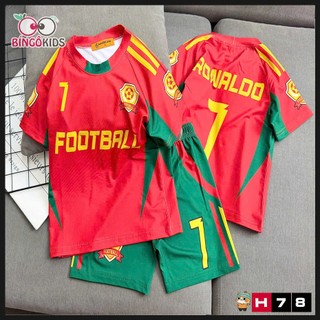 Bộ Thể Thao Ronaldo Thun Lanhj in 3D – Bé Trai Đam Mê Bóng Đá Không Thể Bỏ Lỡ