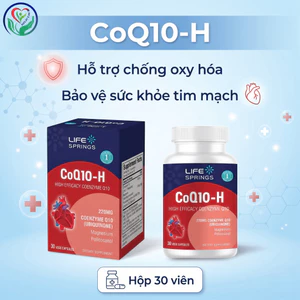 CoQ10-H Life Springs 30 viên, bổ sung Coenzyme Q10 220mg hỗ trợ chống oxy hóa, tim mạch