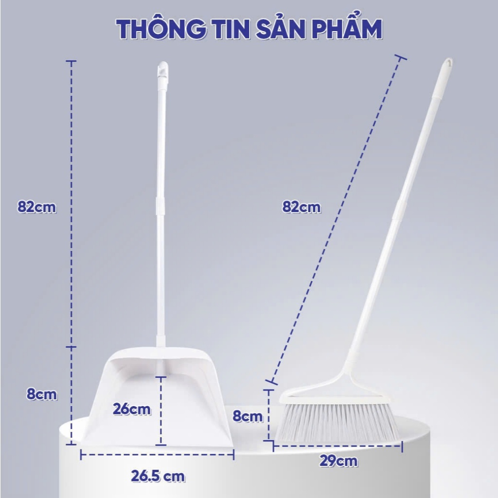 [SVIP] Bộ chổi quét nhà có kèm đồ hốt rác đa năng MyJae