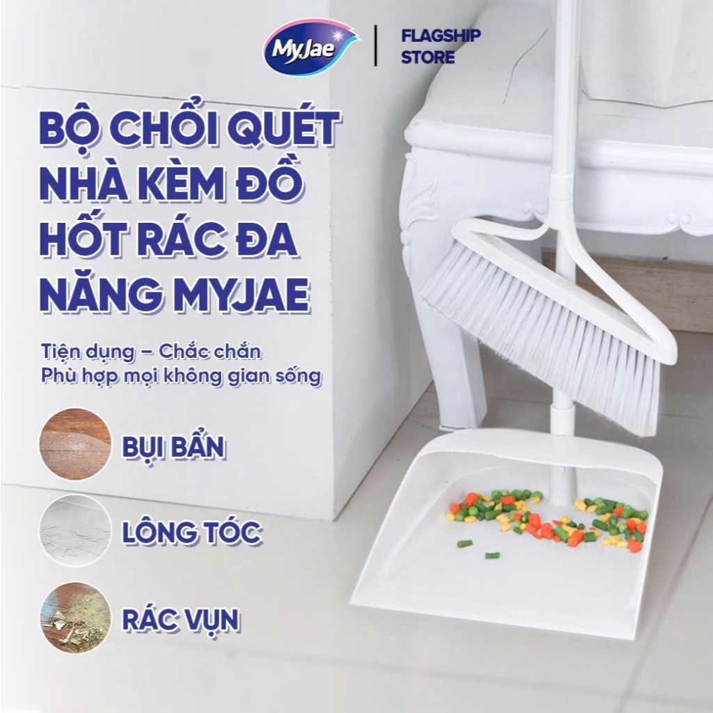 [SVIP] Bộ chổi quét nhà có kèm đồ hốt rác đa năng MyJae