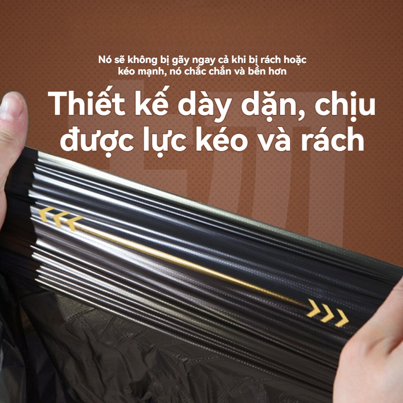 Gói 2kg, Túi Rác Đen PE Siêu Dai Có Quai Xách – Chống Rách, Chống Thấm Nước, Dày Dặn, Tiện Lợi Cho Gia Đình & Văn Phòng