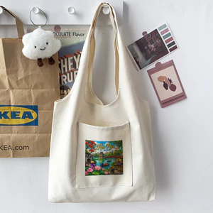 Túi tote liền thân hình nét đặc trưng của Hà Nội Việt Nam túi vải tote HÀ NỘI dày dặn canvas bag 35x40cm tuicwh0339a