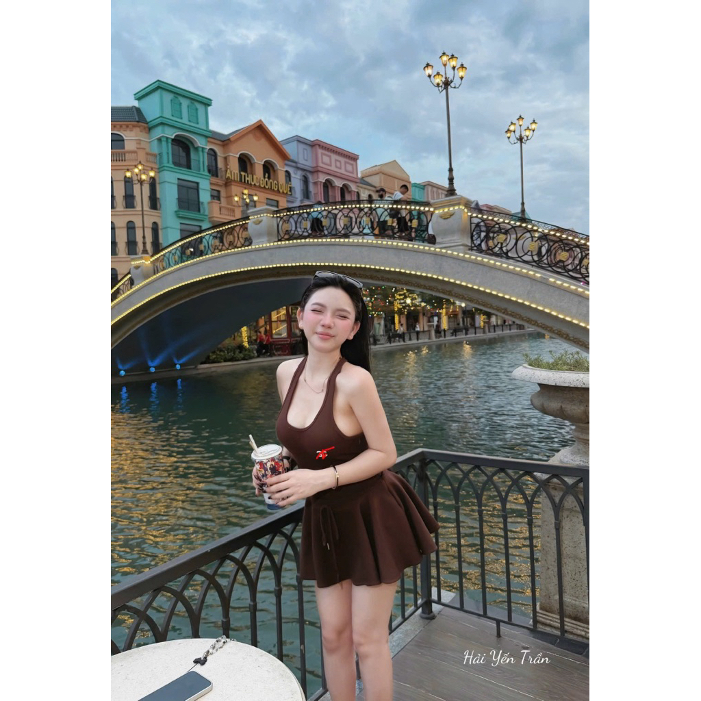 Váy ba lỗ dáng xoè ngắn xinh trẻ trung năng động