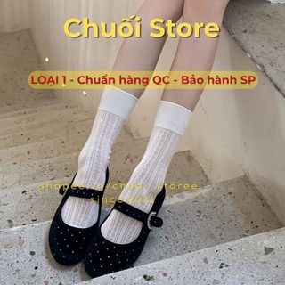 Giày bệt nữ da PU tổng hợp dệt vải đế cao su cao cấp phong cách nữ tính sang chảnh dễ mang
