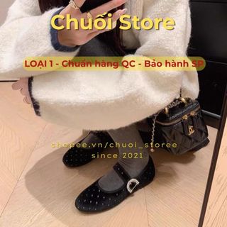 Giày bệt nữ da PU tổng hợp dệt vải đế cao su cao cấp phong cách nữ tính sang chảnh dễ mang