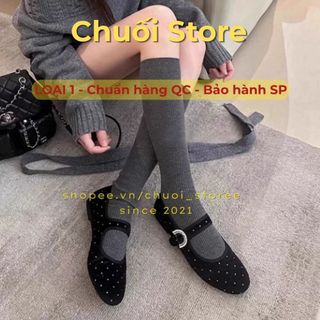 Giày bệt nữ da PU tổng hợp dệt vải đế cao su cao cấp phong cách nữ tính sang chảnh dễ mang