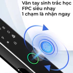 Khóa nhận diện khuôn mặt AKIA HR-33 cho cửa nhôm - Hỗ trợ Matter, Quét Face ID 3D, Vân tay FPC siêu nhạy, app Tuya Smart — ảnh 4