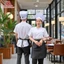 Áo Đầu Bếp Tay Ngắn Kaki Thun Cao Cấp Trắng Gạo - Đồng Phục Nhà Hàng Khách Sạn - Nhận In Thêu Logo Theo Yêu Cầu