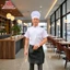 Áo Đầu Bếp Tay Ngắn Kaki Thun Cao Cấp Trắng Gạo - Đồng Phục Nhà Hàng Khách Sạn - Nhận In Thêu Logo Theo Yêu Cầu