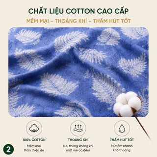 Bộ Ga Gối Cotton Thắng Lợi 4 Món Aniva Bedding Size 1m8 x 2m | Cotton Chính Hãng