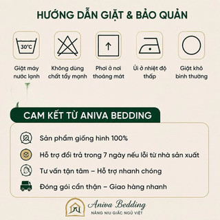 Bộ Ga Gối Cotton Thắng Lợi 4 Món Aniva Bedding Size 1m8 x 2m | Cotton Chính Hãng