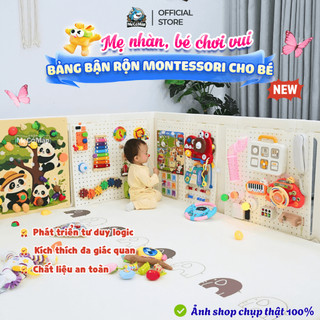 Bảng Bận Rộn Montessori Đa Năng Cho Bé, Đồ Chơi Giáo Dục Sớm Giúp Bé Phát Triển Đa Giác Quan