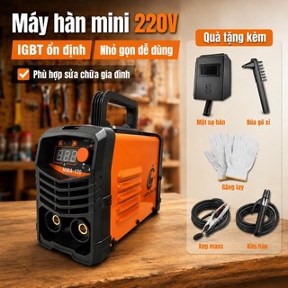 Máy hàn mini MMA-220 IGBT – không dính que, tặng phụ kiện, tiết kiệm điện