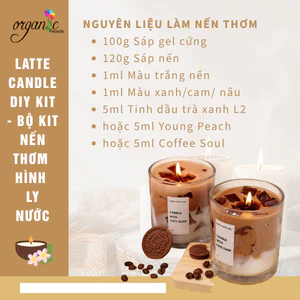 LATTE CANDLE DIY KIT (BỘ KIT LÀM NẾN THƠM HÌNH LY NƯỚC - KÈM VIDEO HƯỚNG DẪN)