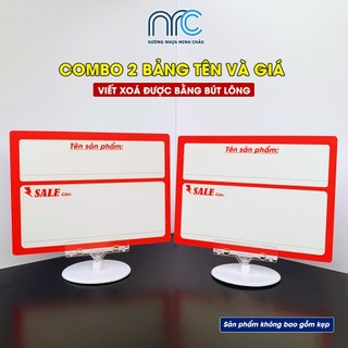 Combo 2 Bảng giảm giá, Bảng giá tự ghi tên sản phẩm và giá sale, Bảng ghi giá sản phẩm cho cửa hàng siêu thị