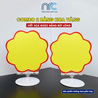 Combo 2 Bảng ghi chú giá, Bảng giảm giá hoa vàng, Bảng giá tự ghi cho cửa hàng siêu thị