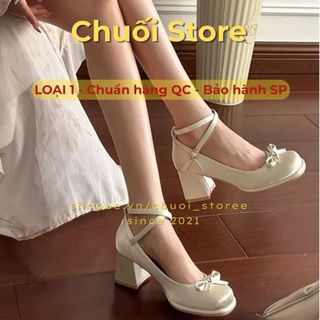 Giày cao gót nữ da PU tổng hợp dệt vải đế cao su sang trọng quý phái tinh t