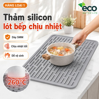 Thảm Silicone Úp Chén Đĩa Ráo Nước Nhanh Khô Chống Trượt, Tấm Lót Nồi Lót Bếp Silicon Thoát Nước