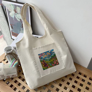 Túi tote liền thân nét đặc trưng SAPA Việt Nam túi vải tote đeo vai vùng núi Sapa dày dặn canvas bag 35x40cm tota0339c
