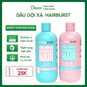 Cặp Dầu Gội Xả HairBurst 350ml giúp nuôi dưỡng tóc chắc khỏe, mềm mươt giảm khô xơ gãy rụng tại nhà