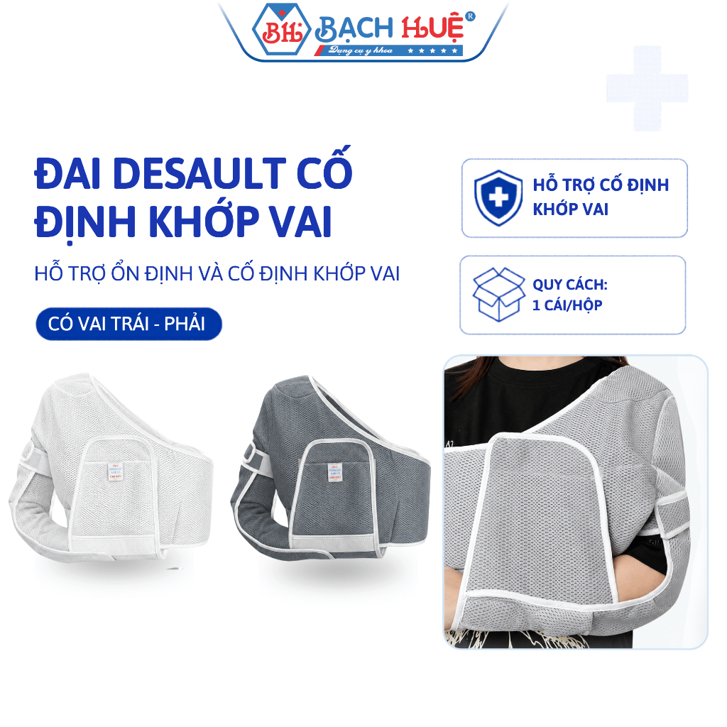 Đai Desault Cố Định Khớp Vai Linh Hiếu (Trái/Phải) - Đai Trợ Lực Thoáng Khí