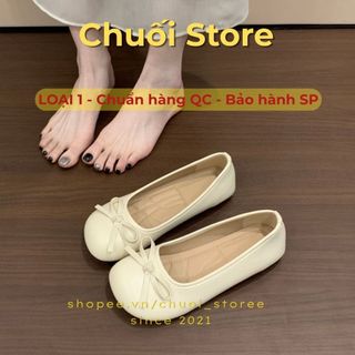 Giày bệt nữ da PU tổng hợp dệt vải đế cao su cao cấp thoải mái êm ái tiểu thư
