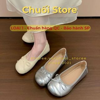 Giày bệt nữ da PU tổng hợp dệt vải đế cao su cao cấp thoải mái êm ái tiểu thư