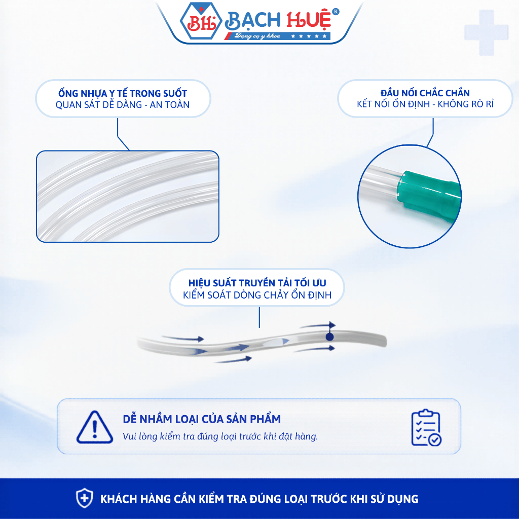 Dây Hút Dịch Phẫu Thuật Nhựa PVC Trong Suốt Nhật Minh 2m và 4m - Ống Mềm Dẻo Chống Gập Đã Tiệt Trùng