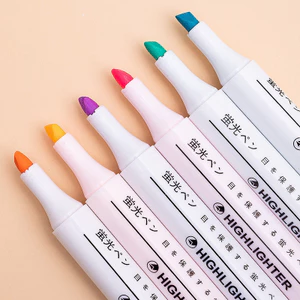 Set 6 Bút Dạ Quang Highlight Kèm Bộ Tiếp Mực MUN STORE S6BTM