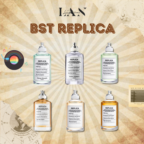 BST Nước hoa Unisex R.E.P.L.I.C.A Beach, Bubble, Coffee, Fireplace, Jazz, Lazy, Matcha LAN PERFUME, Nước Hoa Chiết