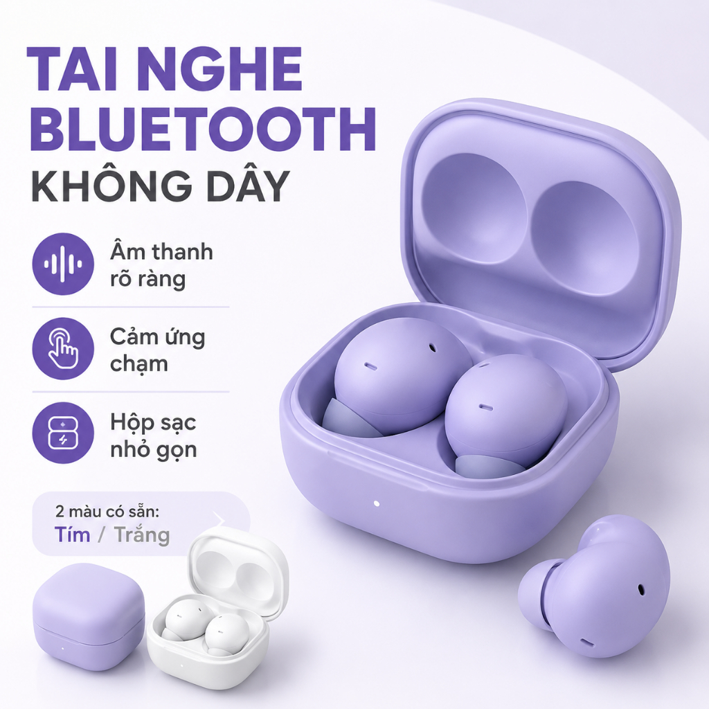 Tai Nghe Bluetooth TWS Không Dây Nhét Tai｜Cảm Ứng Chạm｜Âm Thanh HiFi｜Hộp Sạc Mini
